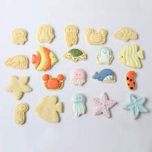 1个/8个海洋主题饼干模具，家用烘焙用品，卡通蔓越莓饼干面包烘焙切割器饼干印章 - 白色 - 查看 8