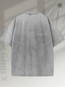 2026230G Washed Cotton High-Quality Patterned Printed T-Shirt, Vintage Christian, Made For Worship, Praise, Cassette, Men's Summer Crew Neck Short Sleeve, Suitable For Street Vintage Fashion And Outdoor Sports Leisure, Religious Gift; Unisex.,High-Quality Wax Printed Cotton Retro FashionBrand T-Shirt, Men's T-Shirt, Beach Must-Have, Men's Summer T-Shirt, Holiday Gift, Perfect Gift,Valentine's Day Gift - 紫色 - 查看 11