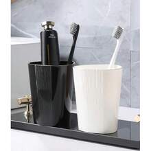 1pc Triangle Rinse Cup, Luxury Home Gargle Cup, Creative Toothbrush Cup For Dorm, Couples Triangular Toothbrush Cup, Suitable For Home, Dorm, Hotel, And Homestay - Triangle - View 3