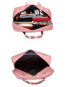 1个可折叠流线型旅行收纳包，适合存放化妆品和洗漱用品，多种颜色可选，尺寸：41x14x34厘米，可放入行李箱 - 彩色 - 查看 4