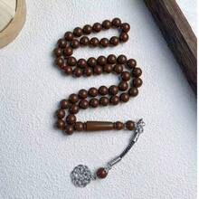 1 件 51 件深棕色稳定固体丙烯酸树脂珠手链，适合男士日常佩戴 - 原子 - 查看 12