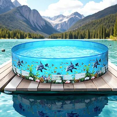 Piscina portátil plegable, adecuada para acampar, refrescar a gatos y perros en verano, piscina de patio trasero, sin necesidad de inflado, fácil de transportar, disponible en 4 tamaños