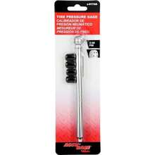 Accu-Gage Pencil Tire Pressure Gauge (2-20 PSI) Heavy Duty Stainless Steel Low Pressure Gauge Single Head Air Chuck Wi/Built-In Deflator, 4 Replacement Tire Valve Caps - / - View 3