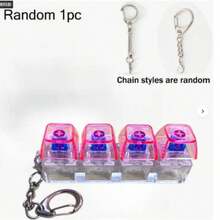 1个独特的键盘帽钥匙扣 - 机械键盘造型，缓解压力，别致的办公桌玩具和小礼物 - 彩色 - 查看 8