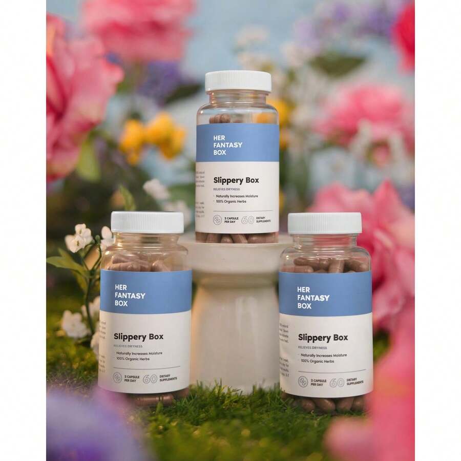 Bestseller! Slippery Box Moisture Increase Capsules - 3 Pack Beauty Supplement Healthcare Wellness Fitness - 600mg Vegan Friendly Natural Ingredients.Supplement Vitamin,Free Shipping. - 沒有任何 - 查看 1