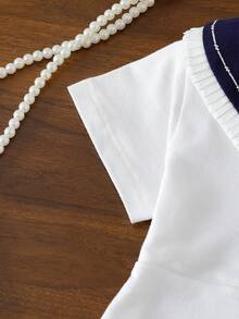 Summer Girls White Princess Dress, New Arrival School Style - White - View 4