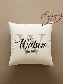 1pc Customizable Personalized Text Printed Double-Sided Throw Pillow Cover, Suitable For Mother's Day, Father's Day, Thanksgiving, Teacher's Day, Great Gift For Family And Friends - Multicolor - View 2