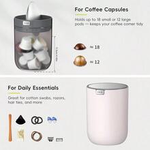 Fandy 0.58 Gal/2.2L Mini Trash Can With Lid, Swing-Top Desktop Trash Can For Bathroom, Countertop, Vanity, Desk Or Office, Small Garbage Bin (Pink) - Pink22Liters - View 4