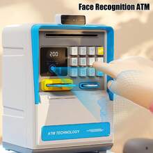 Caja de ahorros para niños - Caja de ahorros con cajero automático (sin batería), acceso con contraseña, máquina de rodar monedas automática, caja de monedas electrónica para niños, ranura para monedas, contraseña - una caja de ahorros inteligente para niños, perfecta como regalo de Navidad, cumpleaños o Halloween. Caja de ahorros para niños - Caja de ahorros con cajero automático (sin batería), acceso con contraseña, máquina de rodar monedas automática, caja de monedas electrónica para niños, r - Azul - Ver 5