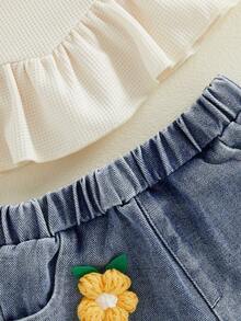 Baby Girls Tank Top Co-Ords - 黃色 - 查看 7