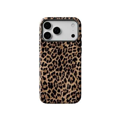 Leopard Print Phone Case, Black Leopard Design Phone Case Compatible With IPhone 17, 16e, 15 Pro Max, 14 Plus, 14 Pro, 13, 12, 11