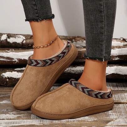 Shoes For Women Short Plush Lined Fluffy Fuzzy Winter Warm Boots Ankle Boots Bedroom Slippers Snow Boots Outdoor Indoor House