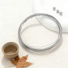 10m/Roll 0.3-1mm Stainless Steel Fine Wire, Jewelry Making Beading Wire, Curtain Wire, Single Strand Wire, Jewelry DIY Accessories, Women Stainless Steel Jewelry Handmade Supplies - Silver - View 2