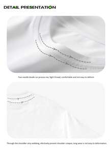 1 Pack Of Women's White Short-Sleeved T-Shirts With "Stay Kind To Yourself" Heart Print, For Summer, Outdoor Activities, Casual And Sporty Style, Gift For The Day - 白色 - 查看 4