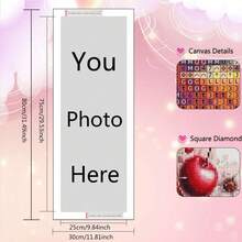 Personalized 5D Diamond Painting Kit - Full Square And Round Rhinestones, Acrylic DIY Wall Art, Ideal Valentine's Day Gift (Customized Photo) - Multicolor - View 10