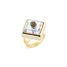 Kurt Geiger Square Stone Cocktail Ring |  | Women Bangles - 水晶 - 查看 1