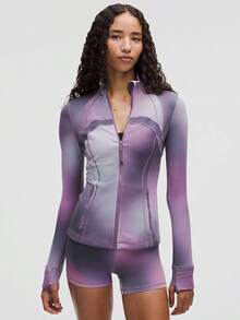 Lululemon Define Jacket Nulu-For Yoga Gym Running-Sweat-Wicking-Yoga-All Seasons Sport-Spring/Summer-Autumn/Winter-Back To School- Mother's Day Gifts-Father's Day Gift - Aurora Haze Purple Multi - 查看 1
