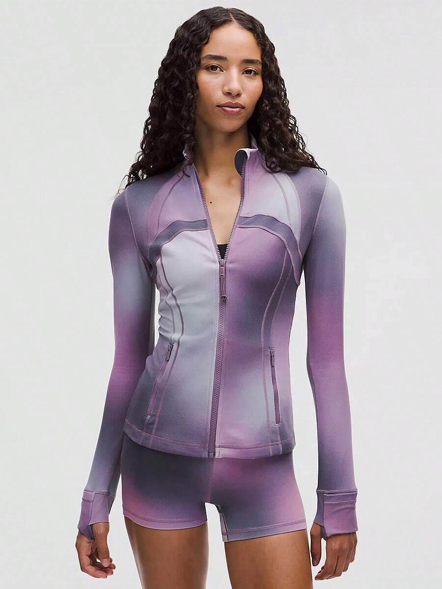 Lululemon Define Jacket Nulu-For Yoga Gym Running-Sweat-Wicking-Yoga-All Seasons Sport-Spring/Summer-Autumn/Winter-Back To School- Mother's Day Gifts-Father's Day Gift - Aurora Haze Purple Multi - 查看 1