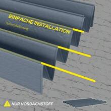 Replacement Pergola Roof, Approx. 3 X 2.5 M, Shade Cover For Pergola, Pergola Roof With UV Protection, For 3 X 2.15 M, Dark Grey - Màu xám đen - Xem 3