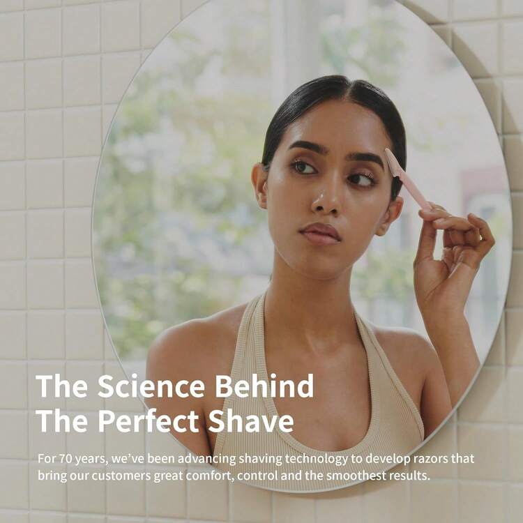 3/10件装眉毛修剪器面部刀片剃毛器便携式眉毛脱毛器安全修眉女士化妆工具 - 彩色 - 查看 3