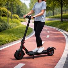 Patinete elétrico dobrável 350W Potente Com led via bluetooth até 25km/h - Preto - Visão 5