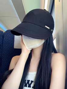 1顶宽檐透气草帽，旅行防晒沙滩帽，时尚百搭，适合送给女朋友、女性朋友，趣味个性化礼物，贴心女士配饰 - 加寬大帽簷 - 查看 2