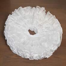 Women & Girls' Puffy Tulle Layered Pleated Skirt With Elastic Waist, Suitable For Birthday Party - White - View 7