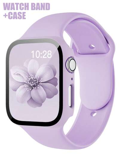 Dây đeo và ốp lưng 2 trong 1 tương thích với Apple Watch các kích thước 40mm, 41mm, 42mm, 44mm, 45mm, 46mm, 49mm. Phong cách thể thao/thường ngày với dây đeo silicon đính đinh tán. Ốp lưng bằng nhựa PC cứng cáp, chống sốc và chống trầy xước, kèm theo miếng dán bảo vệ màn hình bằng kính cường lực. Tương thích với Apple Watch Series Ultra/11/10/9/8/7/6/5/4/SE. Phù hợp cho cả nam và nữ. Mềm mại, thoải mái, dễ đeo và nhạy cảm với xúc giác.