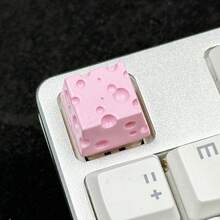 1个机械键盘，配备透明可爱奶酪造型键帽，采用原厂高度设计，ABS材质，并带有可更换的ESC键。是一款可爱的DIY电脑配件礼品。 - 彩色 - 查看 13