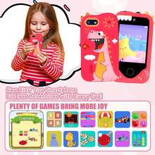 2,8 pulgadas Teléfono inteligente de juguete para niños HD, cámara dual, video selfie, tarjeta de almacenamiento de 32GB, juegos educativos, batería de larga duración, funda protectora con diseño de dinosaurio, mejor regalo para niños y niñas - Multicolor - Ver 7