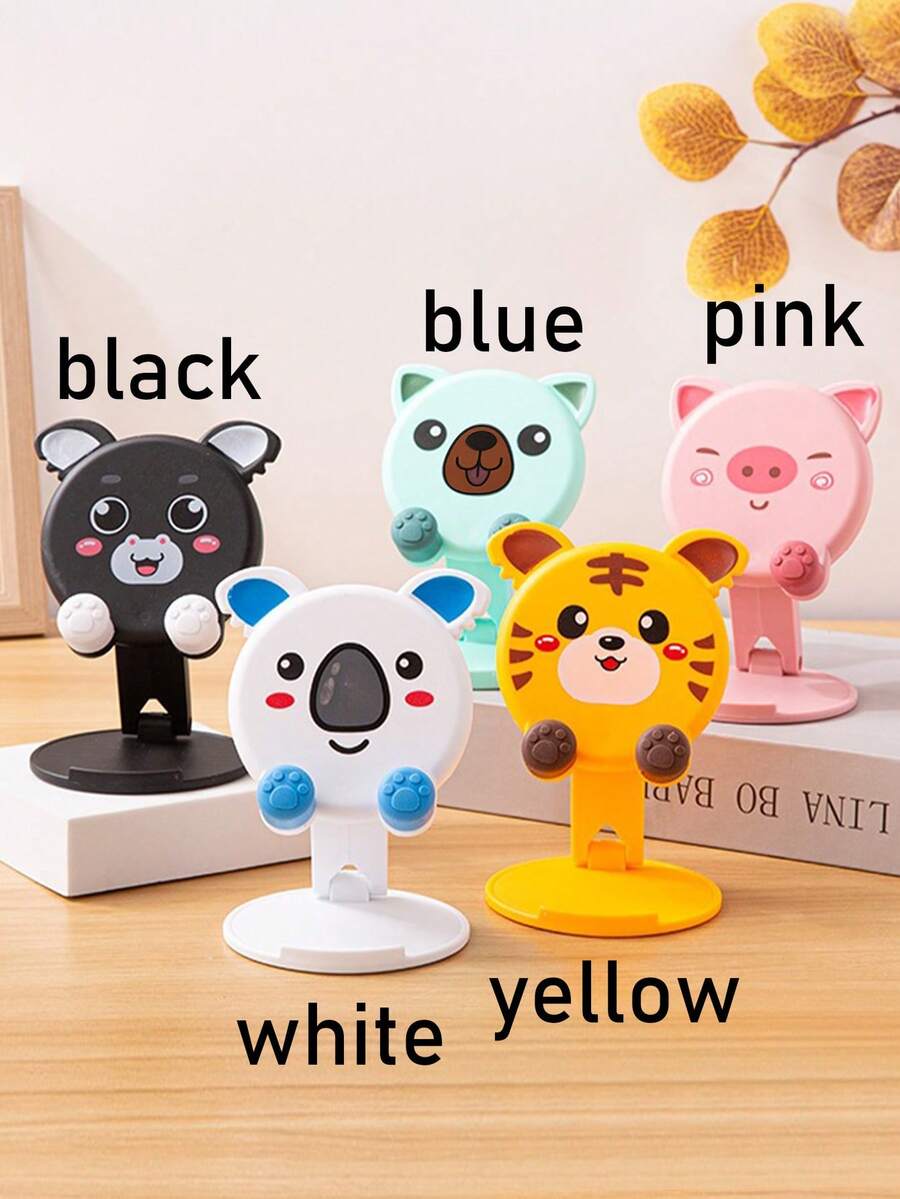 Giá đỡ điện thoại hình ô tô dễ thương, giá đỡ điện thoại/máy tính bảng hoạt hình để bàn, giá đỡ điện thoại/máy tính bảng có thể gập lại và điều chỉnh được, giá đỡ điện thoại hoạt hình đáng yêu, giá đỡ máy tính bảng để bàn có thể xoay, gấp gọn, di động, thích hợp để xem trực tuyến, xem TV, quà tặng ngày Valentine - Nhiều màu - Xem 1
