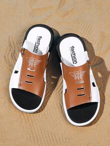 2025 New Summer Outdoor Slippers For Men, Fashion Strap Beach Sandals, Casual Flip Flops - Brown - View 14