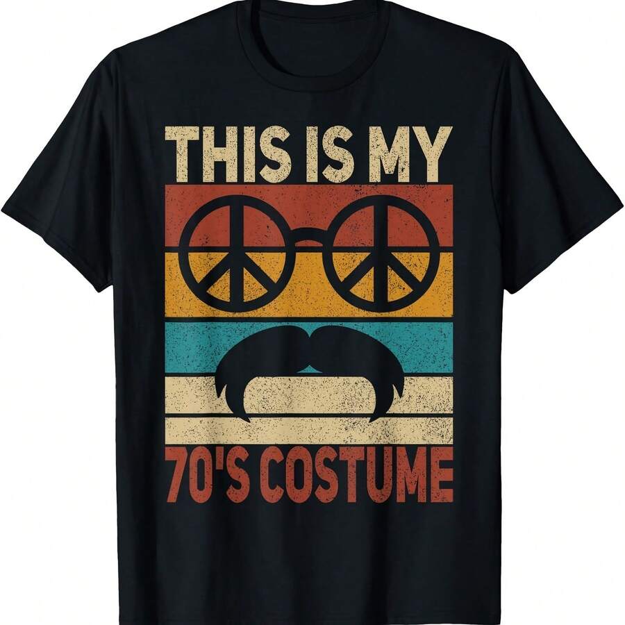 Este es mi disfraz de los 70, 70 estilos, camiseta para hombre, estilo disco de los 70, años 70 - Negro - Ver 1