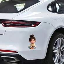 1pc, 7-Inch Vinyl Sticker "Bad Girl" | Self-Adhesive, Glitter, Fantasy Animal Theme, Suitable For Glass, Metal, Ceramic Surfaces - Multicolor - View 6