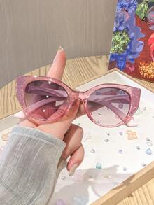 1 chiếc kính mắt mèo lấp lấp lánh cho bé gái 4-8 tuổi - Kính nhẹ, thích hợp cho tiệc tùng và trang phục hàng ngày, kèm hộp đựng kính. - Nhiều màu - Xem 3