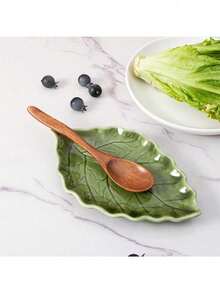 Reposadera de cerámica con hoja verde - Decoración de granja linda para la cocina en la estufa y el mostrador - Multicolor - Ver 7