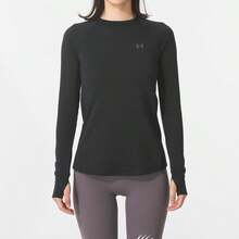 Under Armour Base Crew 3.0 Women's Casual Soft & Breathable Long Sleeve T-Shirt, 1343320-001 - Black - View 1