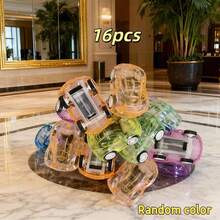 透明迷你惯性玩具车，创意小礼物，派对小礼品，课堂奖励。可爱口袋塑料车，便携趣味，休闲时光好伙伴。 - 彩色 - 查看 15