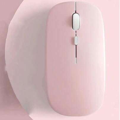 Wireless Bluetooth Mouse Compatible With Laptop, Compatible With IOS 13.1.2 And Above, Mute Mini Mouse, Compatible With Android/Windows/Linux (Pink)