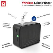 Marklife M1 Label Printer, M1 Portable Handheld Bluetooth Mini Label Printer, Includes Portable Wireless Connection, Provides Multiple Templates, Suitable For Smartphones, Easy To Use, Suitable For Office And Home Organization, USB Charging, Black - Pure Black - View 10