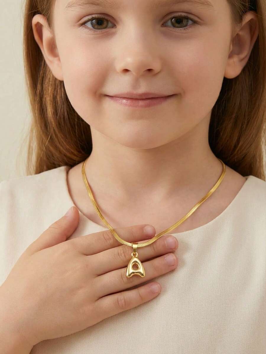 儿童项链 - 金色 - 查看 1