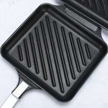 Double Sided Non-Stick Frying Pan - Sandwich Panini Maker Multifunctional Breakfast Pan - Black - View 4