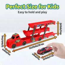 3-Layer Truck Transport Toy, Comes With 3 Random Car Toys - This Multi-story Car - View 4