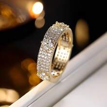 1pc Micro-Inlaid Zirconia Colorful Flower Ring, Versatile Elegant Finger Ring For Women - Ring - View 10