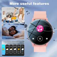 Reloj inteligente unisex con pantalla circular, compatible con llamadas, recordatorio de mensajes, seguimiento deportivo, control de cámara, reproducción de música, información meteorológica, múltiples modos deportivos, alta relación calidad-precio, vale la pena tener - Multicolor - Ver 4