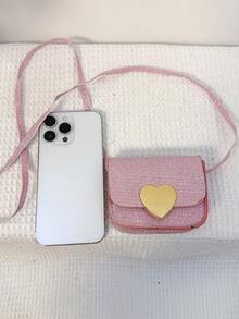 1pc Fashionable Shiny Shoulder Bag With Flap Magnetic Closure, Suitable For Daily Use - A - View 4