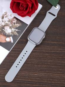 二合一运动硅胶表带和表壳套装，兼容 40mm、41mm、42mm、44mm、45mm、46mm 和 49mm 尺寸的 表带和表壳。柔软舒适的硅胶表带搭配铆钉表扣。防震防刮的硬质 PC 材料和钢化玻璃保护膜一体成型。兼容 Series Ultra/11/10/9/8/7/6/5/4/SE。男女通用智能手表表带和表壳套装。 - 淺灰色錶帶+銀色錶殼 - 查看 8