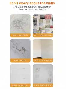 Wall Self-Painting Repair Paint, Roller-Style Wall Repair Paint, White Wall Roller Latex Paint, White Repair Paint, Suitable For Walls And Ceilings, Can Cover Stains, Scratches, Graffiti And Wear, White Water-Based, Low-Odor Wall Paint, Comes With Roller Brush. - Multiple Styles - View 7
