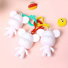 创意流体熊DIY绘画套装 暴力熊钥匙扣 空白涂鸦吊坠 盒装手工艺术人偶 - 3pcs - 查看 9