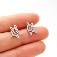 1 Pair Tiny Christmas Snowflakes Stud Earrings Stainless Steel Umbrella Small Earrings For Cute Fashion Jewelry Party Gift - Gold - View 3